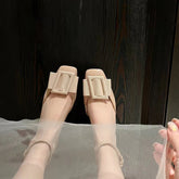 Tacones de verano únicos con forma de herradura de cerdo